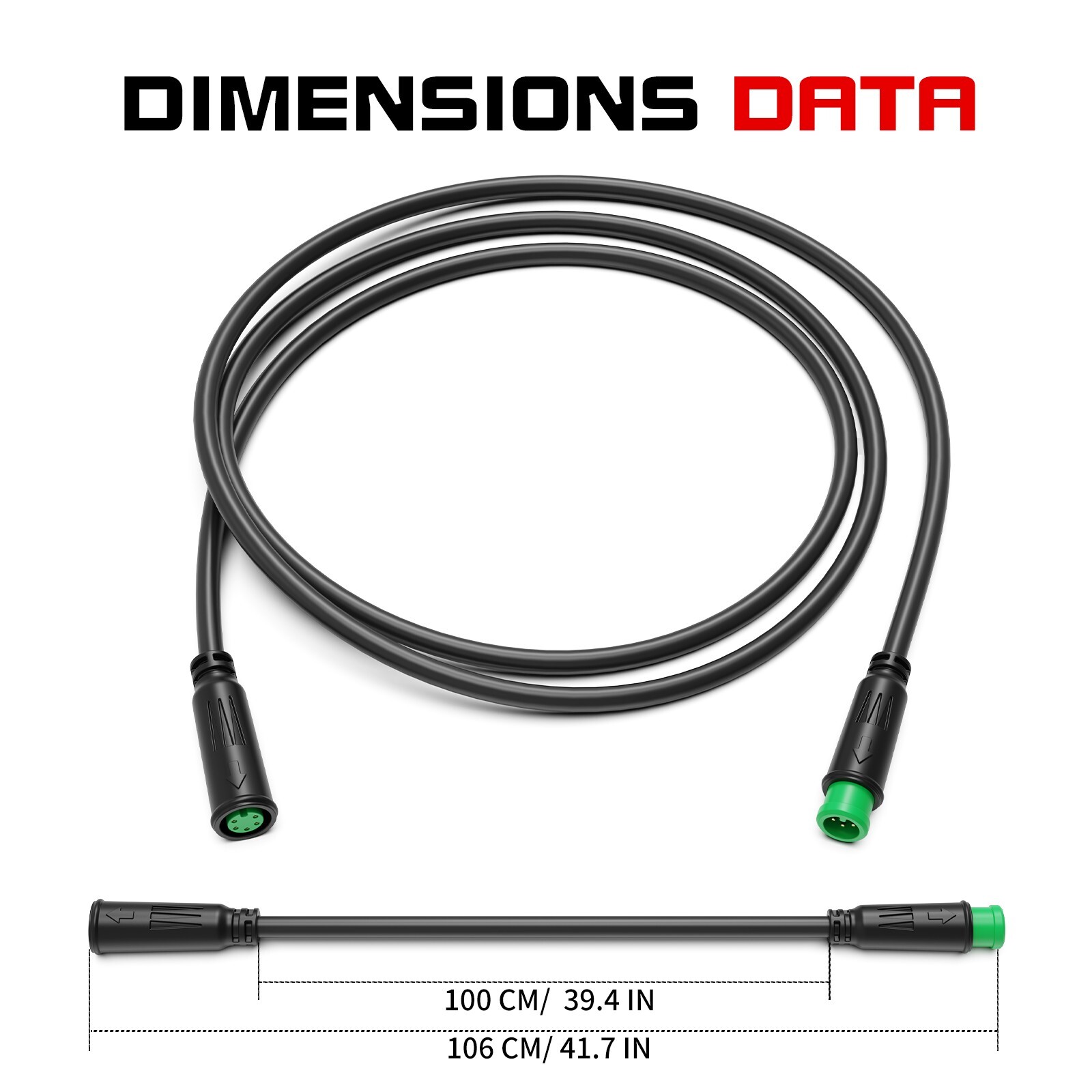 Extension Cable 2/3/4/5Pin Waterproof Plug For Electric Bicycle Connector Cable