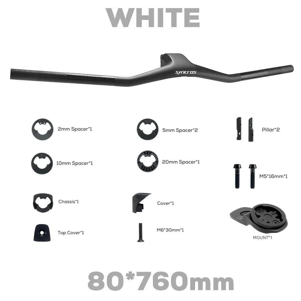 740MM -40 Degrees Full Carbon Fiber Integrated Cockpit MTB Handlebar Accessories