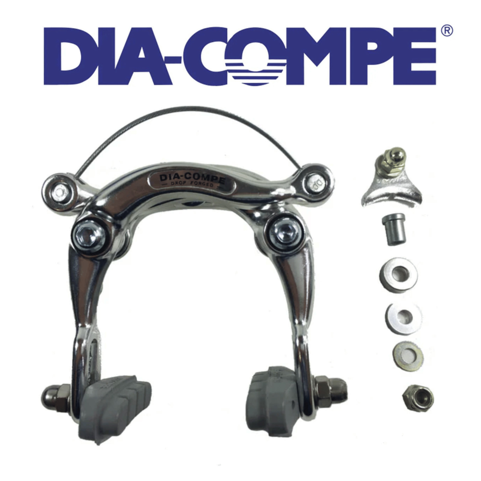 Dia-Compe DC-750 Center Pull Bike Brake 62-78mm Reach Silver Front or Rear