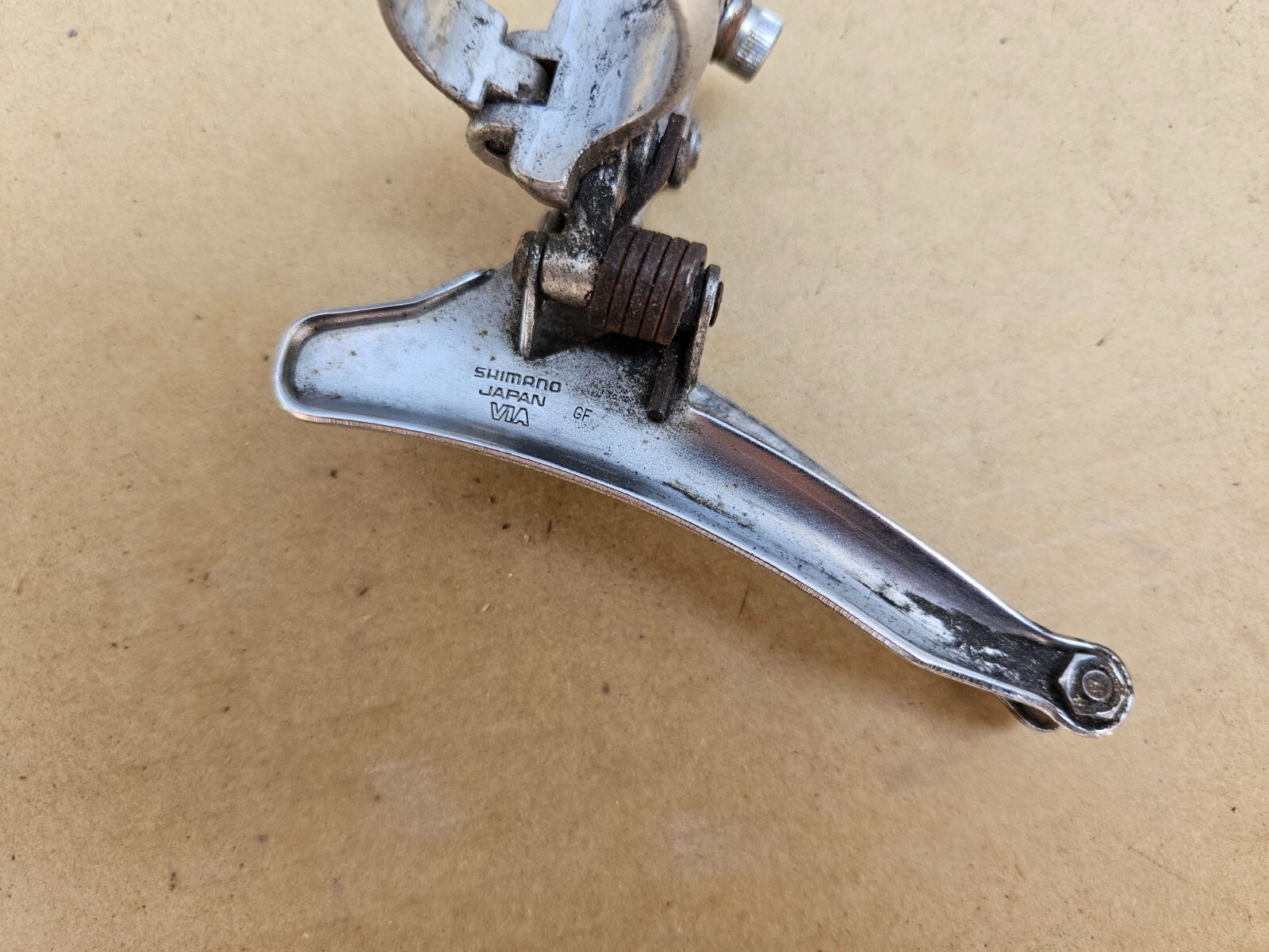 Vintage Shimano 600 Arabesque Double Front Derailleur 28.6mm Clamp Bottom Pull