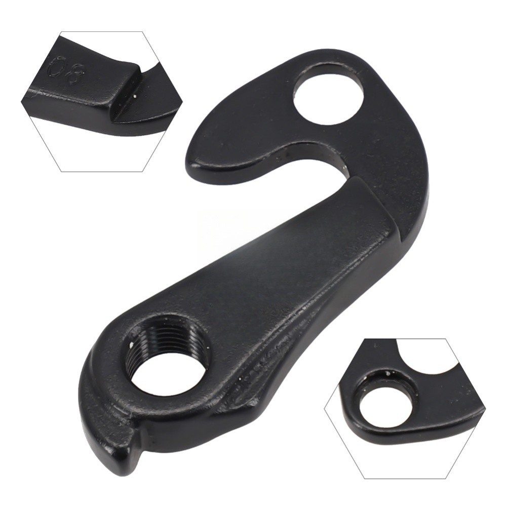 For Trek-Specific Bike Rear Derailleur Mount Hook Black 6.5x1cm Aluminum