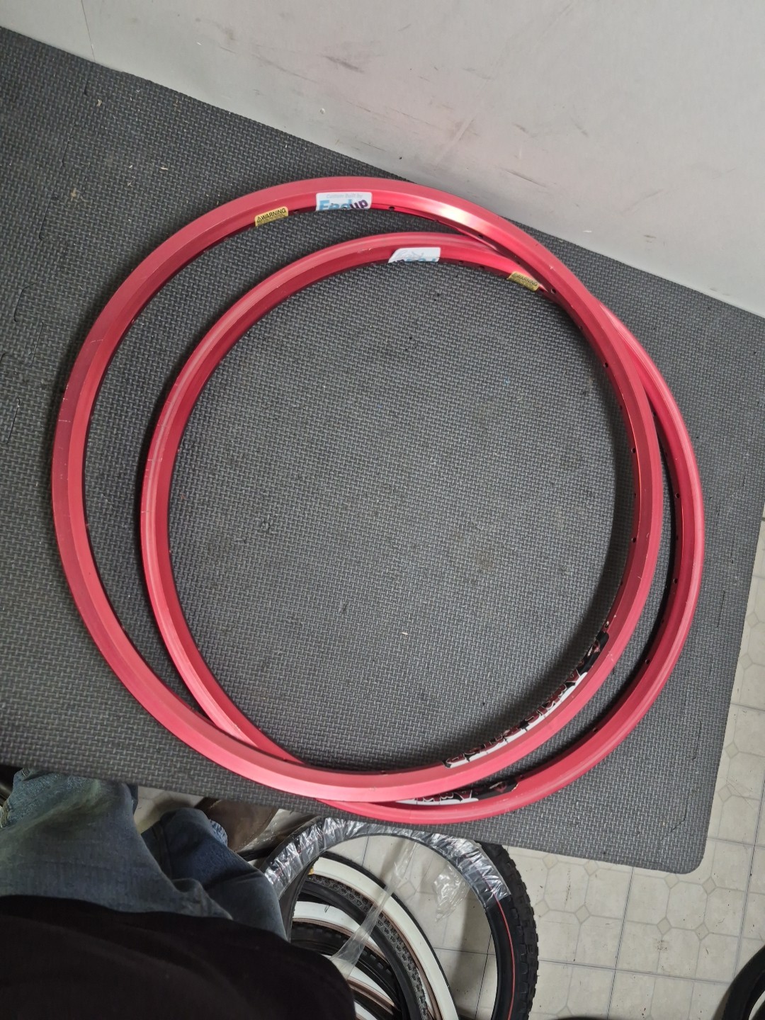 Alienation Ankle Biter 20 Inch 451×14.6mm Red Anodized 36 Hole Rims Pair 2 Used