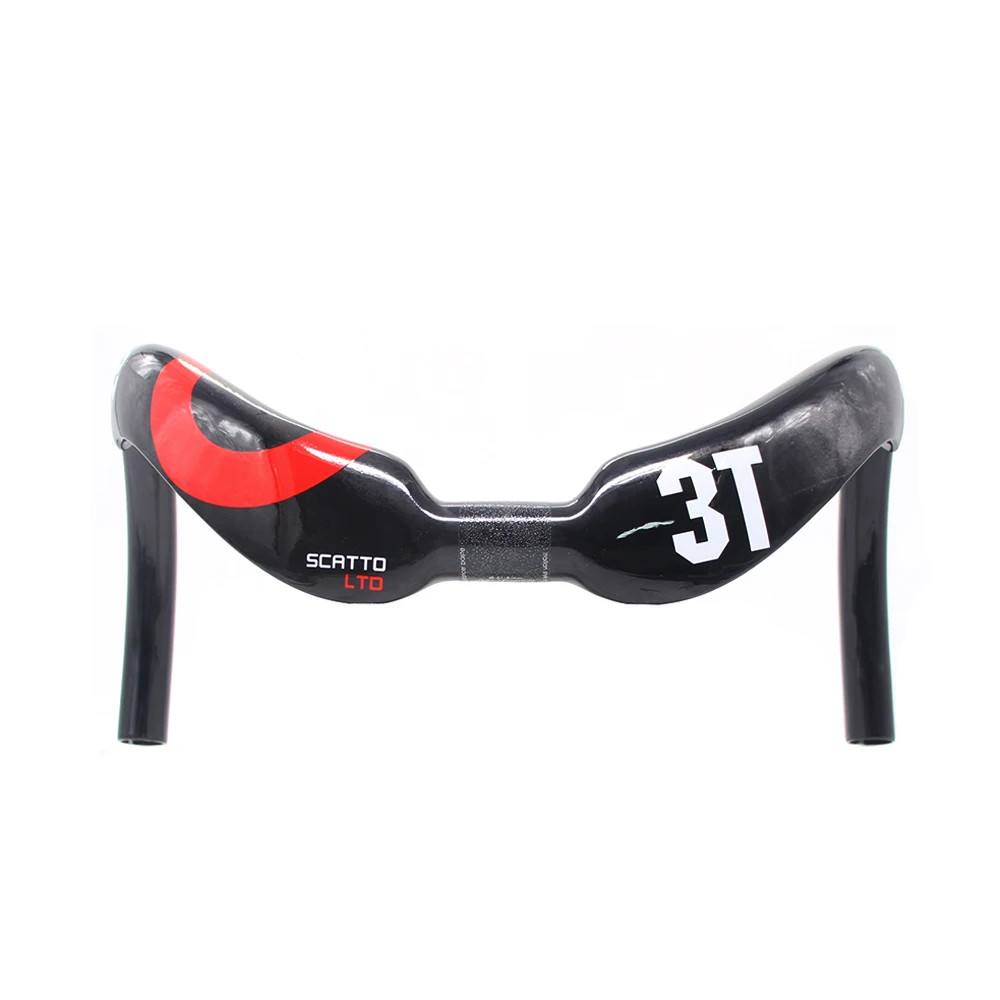 3T Full Carbon Road Track Bike Handlebar Gloss 31.8mm 370/385mm Drop Handlebar