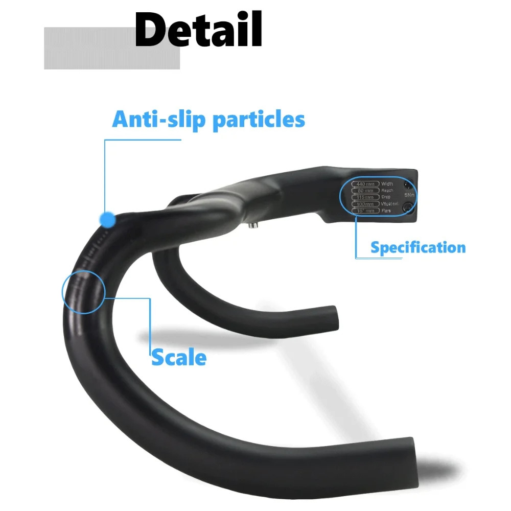Syncros Gravel Bike Integrated Drop Bar 28.6/31.8mm Internal Cable Routing