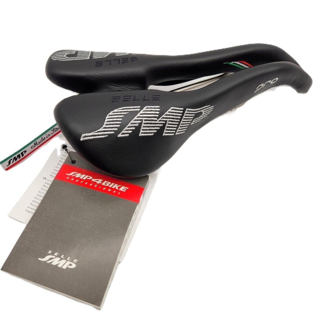 Selle SMP Pro Nera 278mm x 148mm Black Bicycle Saddle AISI 304 Rails