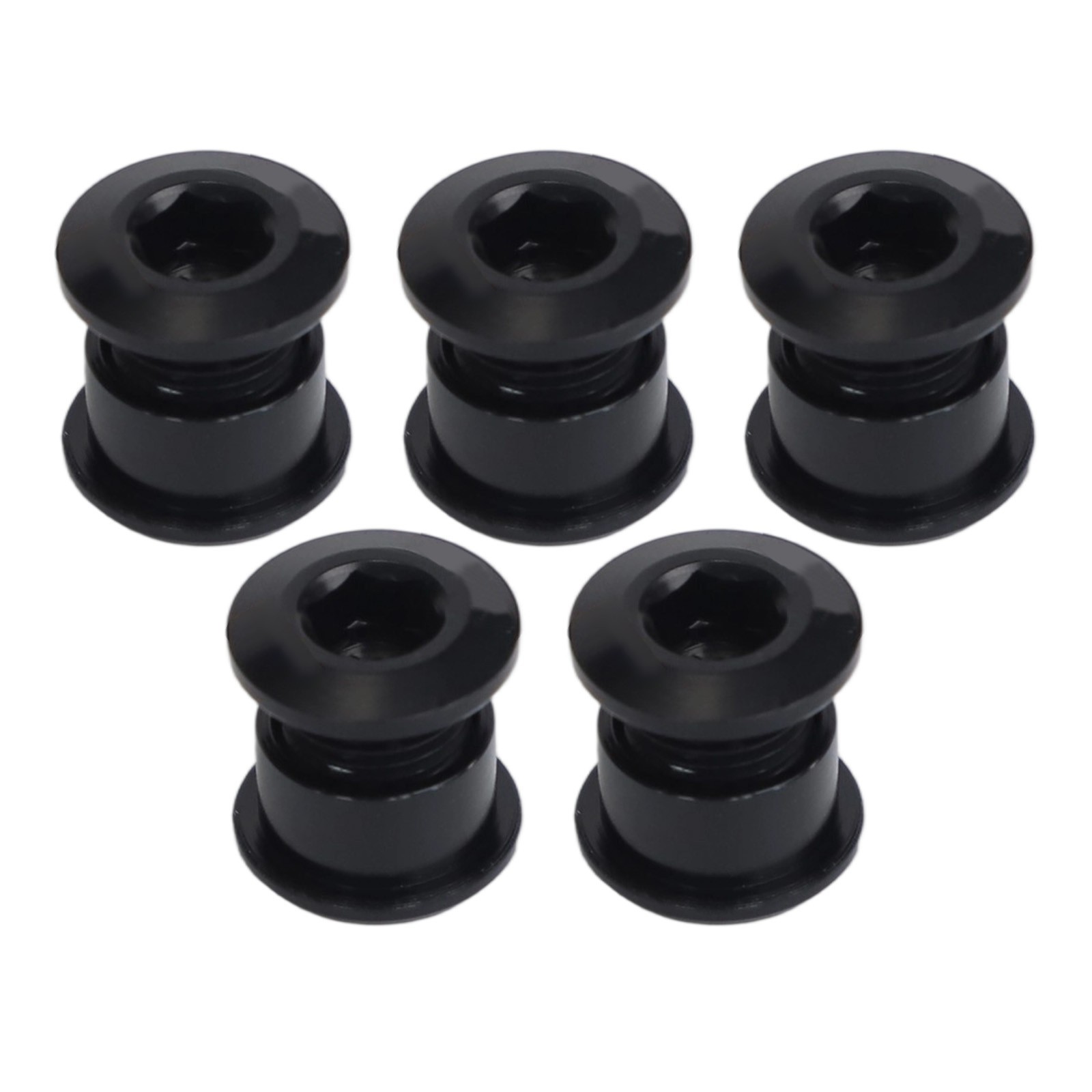 Pack of 5 Lightweight Chainring Bolts Using Strong 7075 Aluminum Alloy Material
