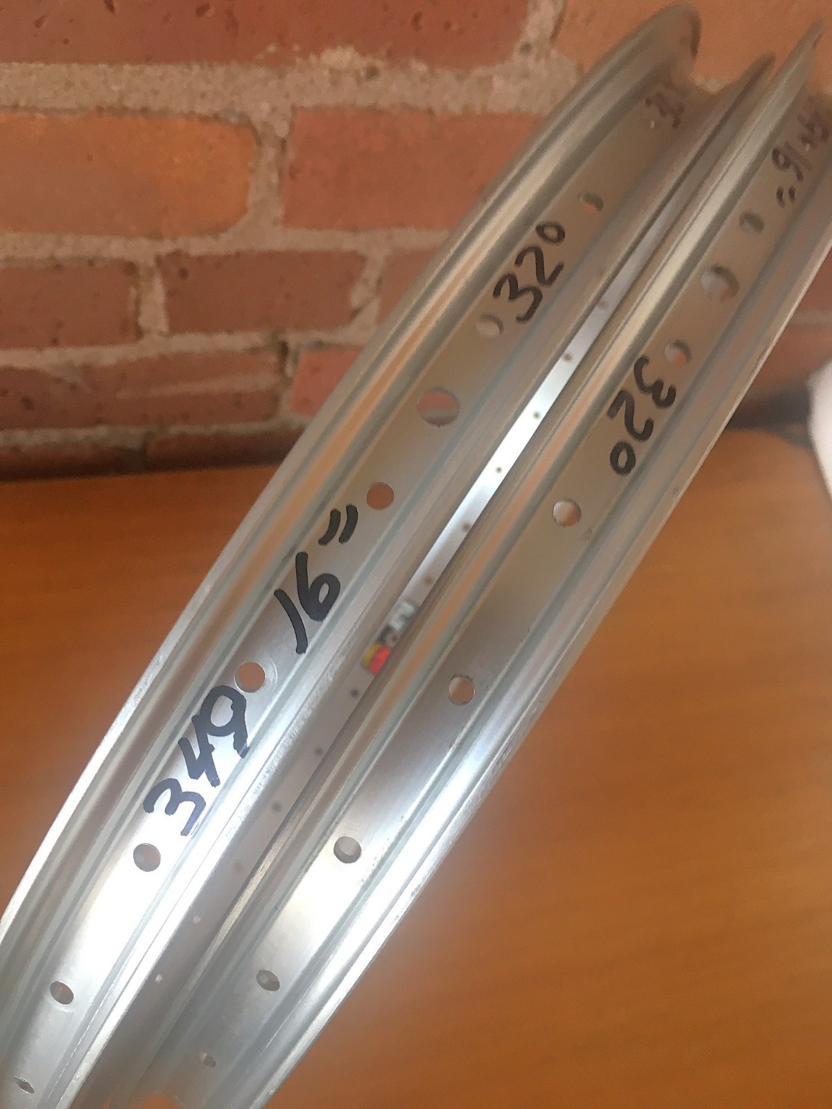Sun AT-18 Bicycle Rims 16 x 1 3/8″ 349 32 Hole NOS New Made in the USA Brompton