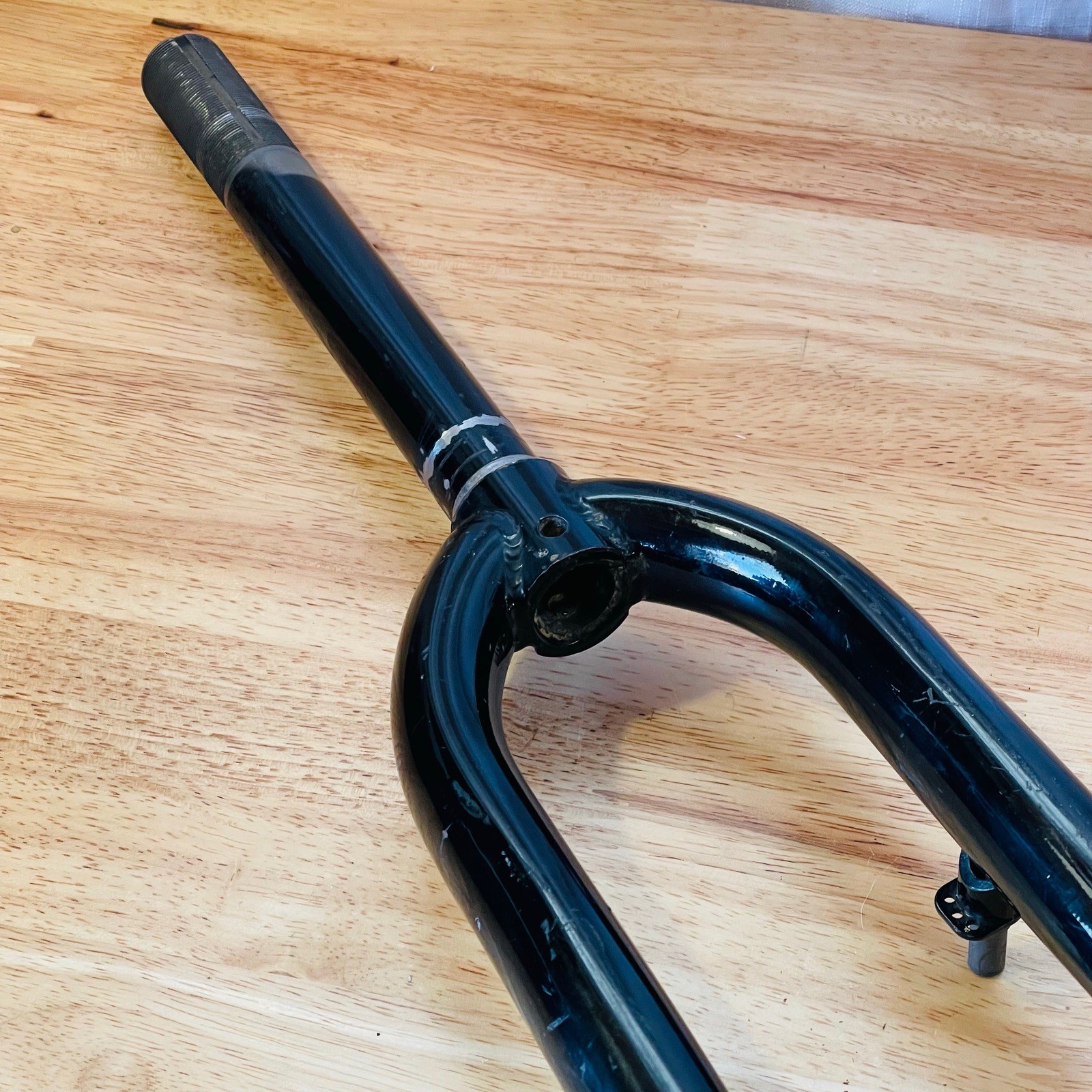 Steel Mountain Bike Fork 1-Inch Threaded 26 209 Steerer 390 AtoC Black 