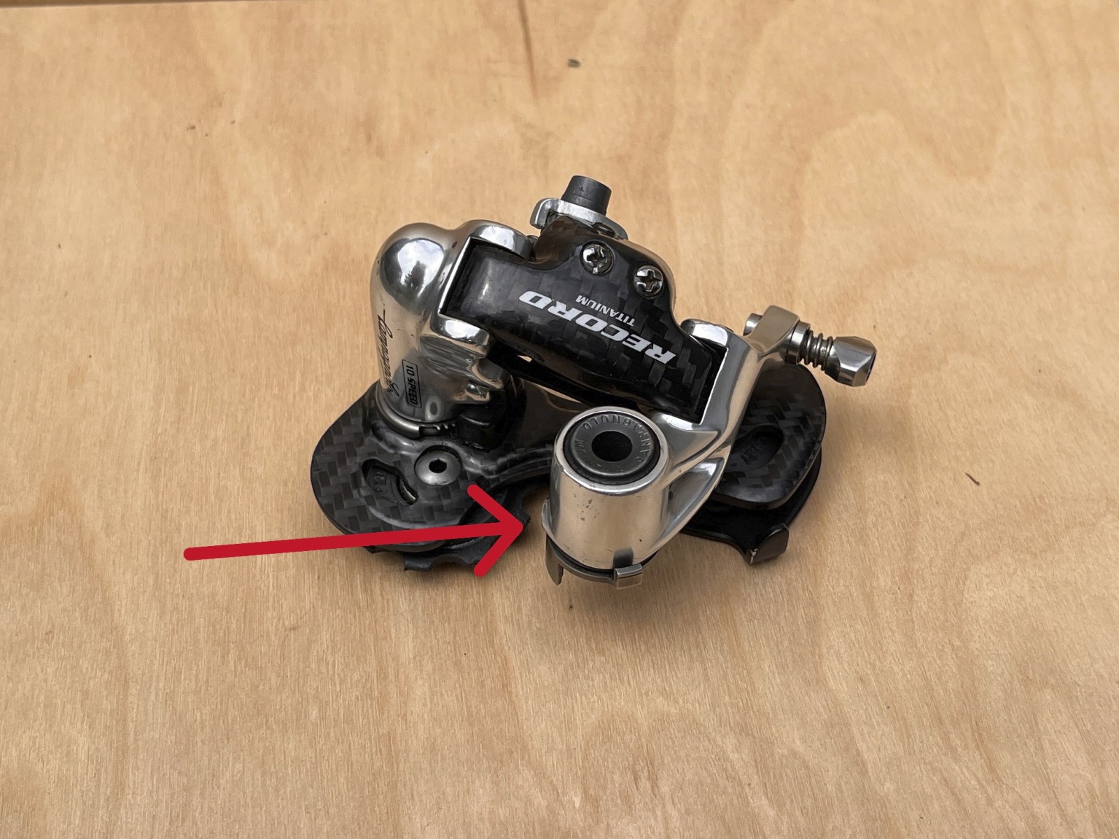 Campagnolo Record Titanium 10 Speed Carbon Rear Derailleur Short Cage