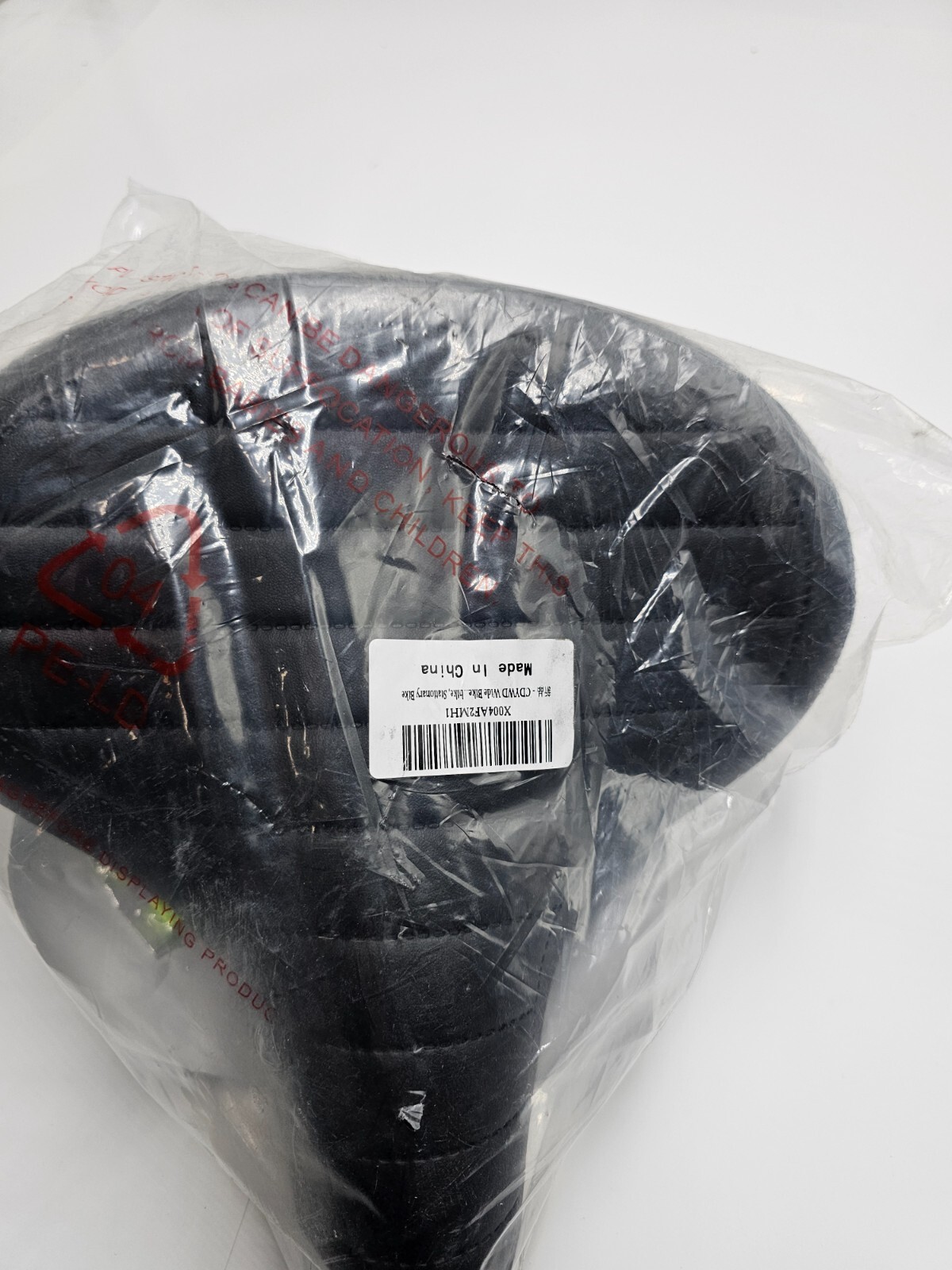 CDYWD Saddle Black Leather Wide Padded Bike Seat With Shock Absorbing Spring