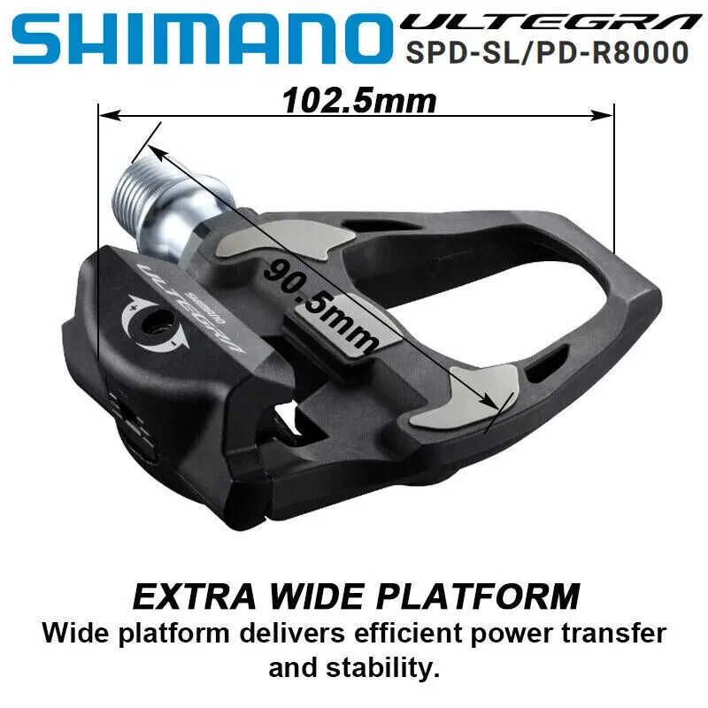 Shimano Ultegra PD-R8000 SPD-SL Carbon Pedal 9/16″ Road Bike Cycling SH11 Cleat