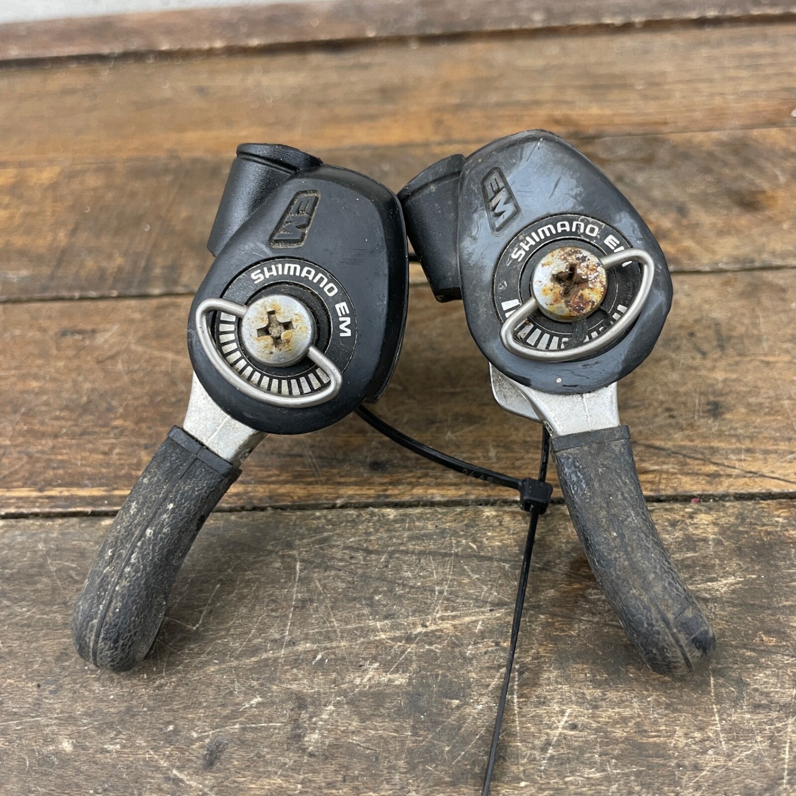Vintage Shimano EM Thumb Shifters Left Lot 80s MTB Mountain Bike Friction Shift
