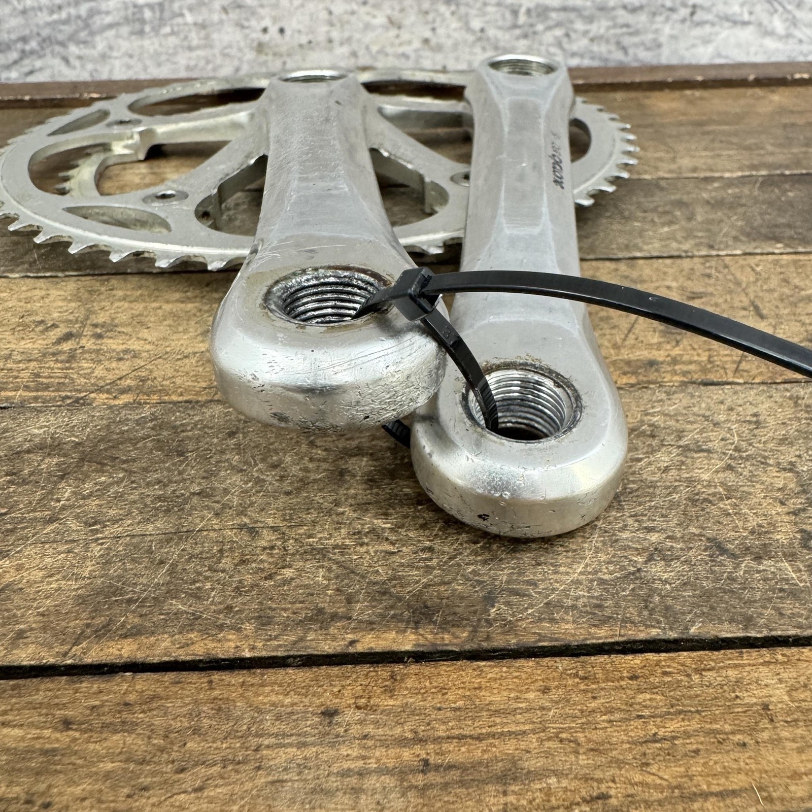 Vintage Suntour Cyclone Crank Set 144 BCD 170 Mm Double Road Bike 1980s Race