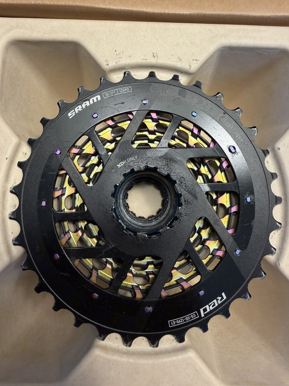 SRAM Red AXS XG-1290 10-33t D1 Rainbow 12-Speed Cassette