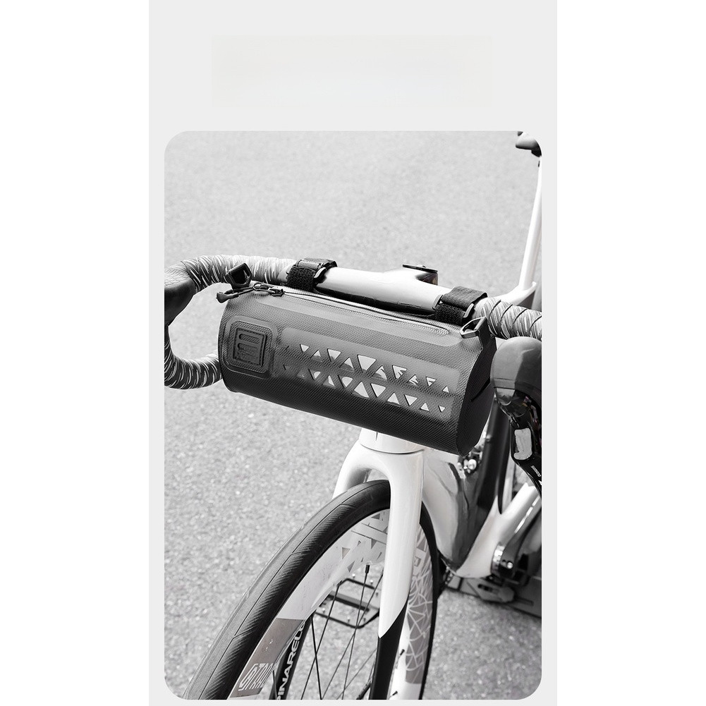 Waterproof Cycling Handlebar Bag with Quick Installation 23x11cm Reflective