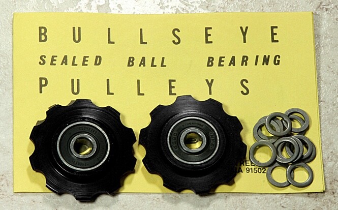 Bullseye Pulleys NOS *BLACK* For Vintage Campy Shimano Suntour & Others