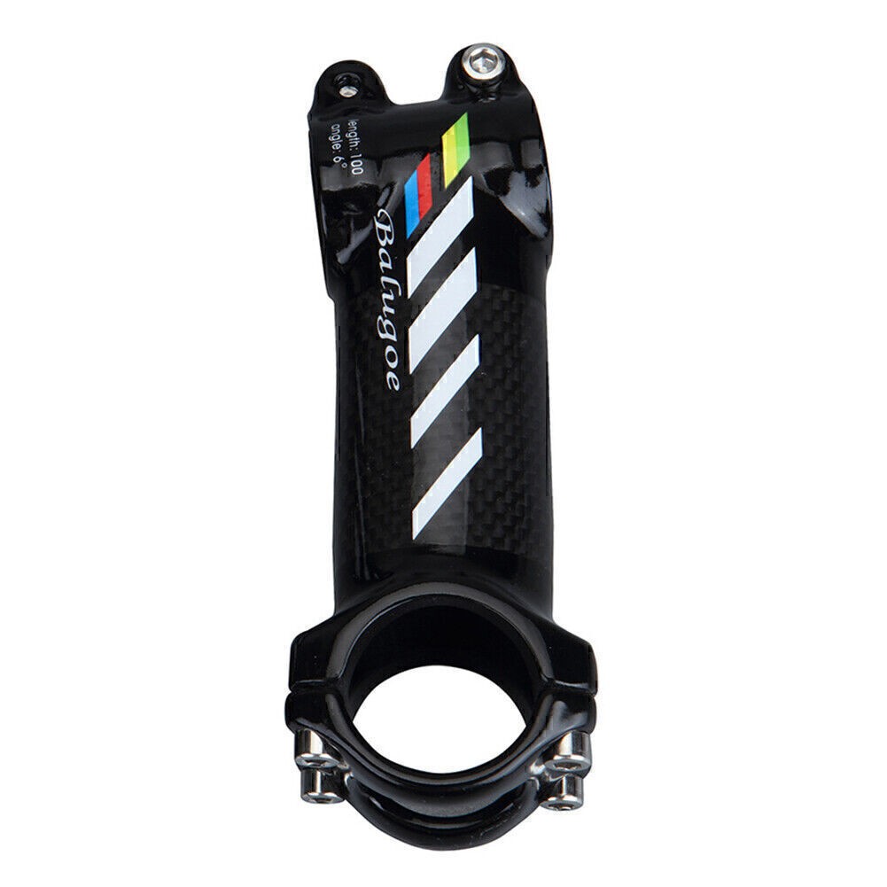 31.8mm Aluminum+Carbon Fiber Road/MTB Bike Stems Riser 6 3K Glossy Black