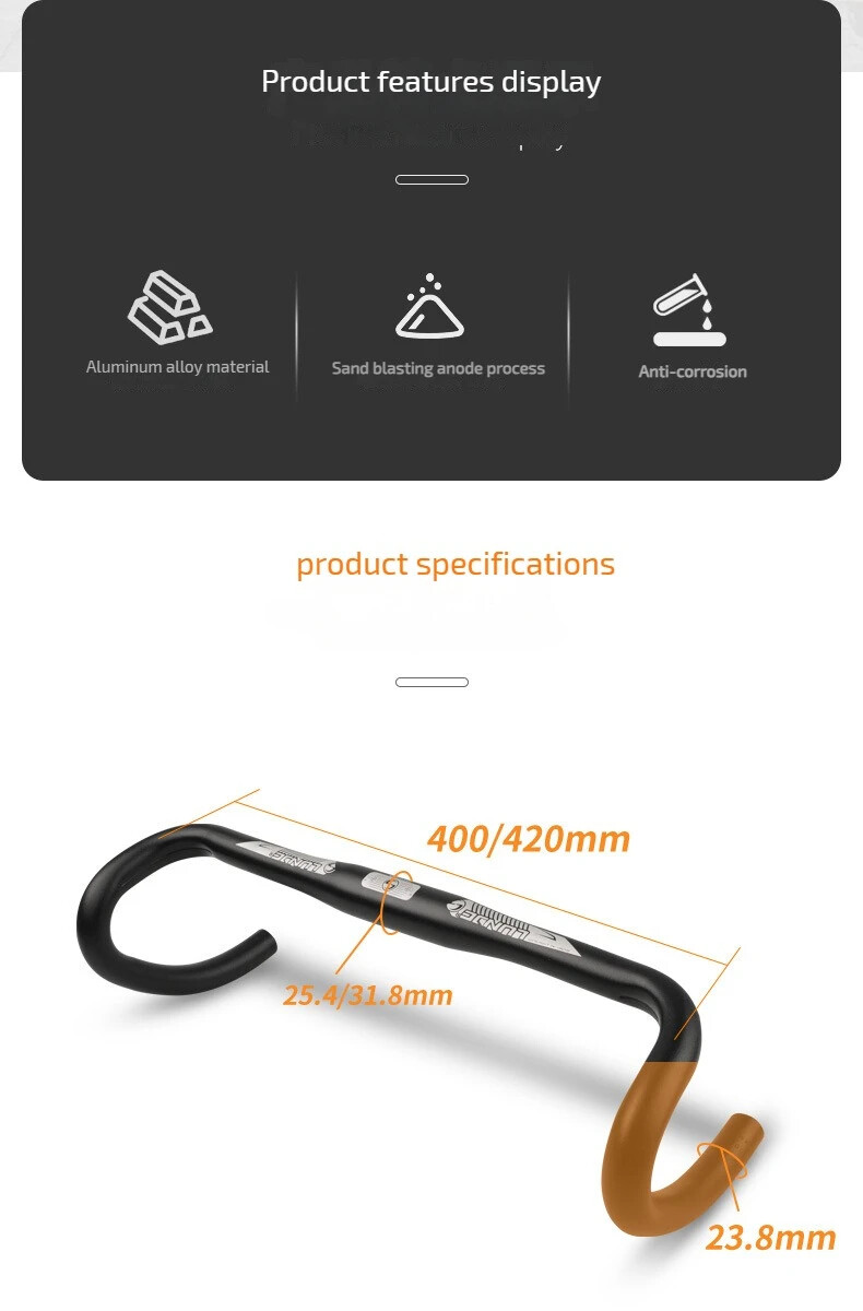 Ultralight Road Bike Handlebar Racing Drop Bar Reduce Resistance Bent Handlebar