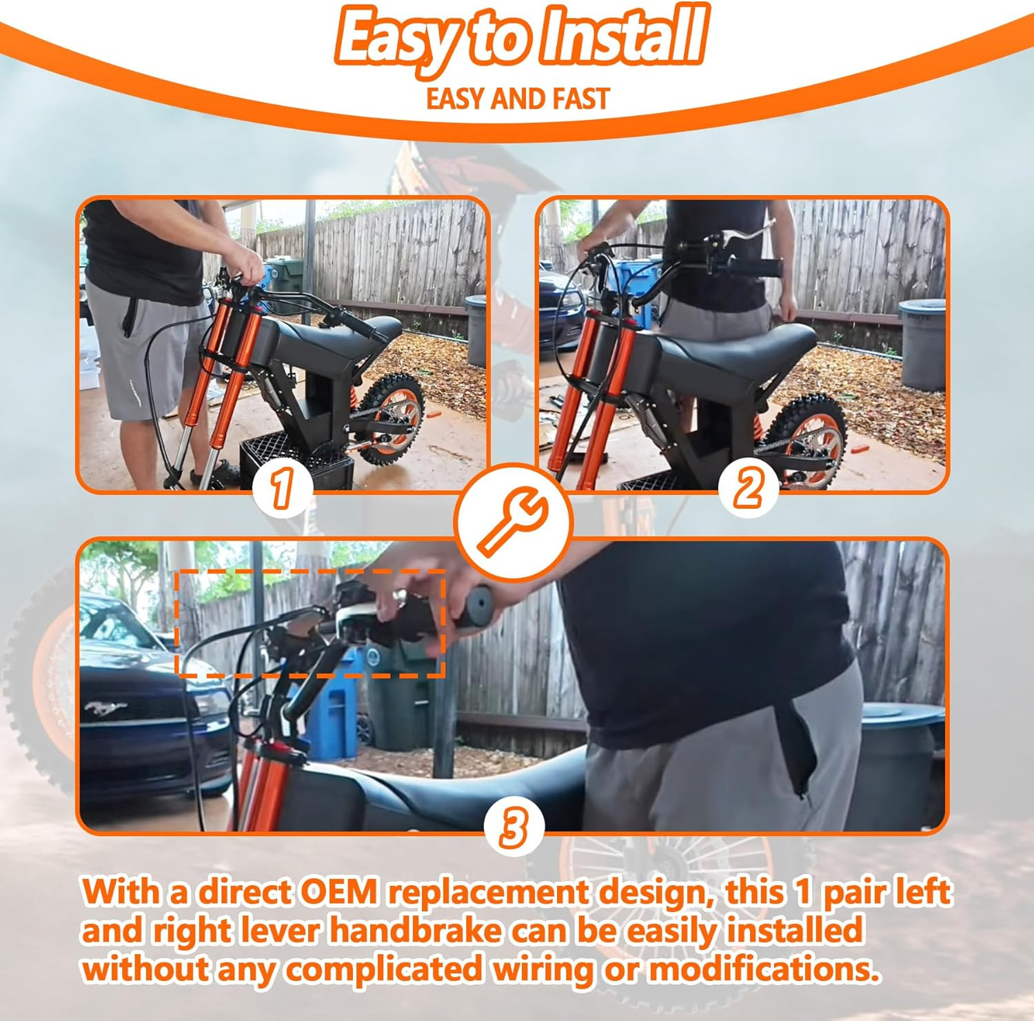 1 Pair Left and Right Lever Handbrake | Fit for Tuttio Soleil01 E-Bike Brake Lev