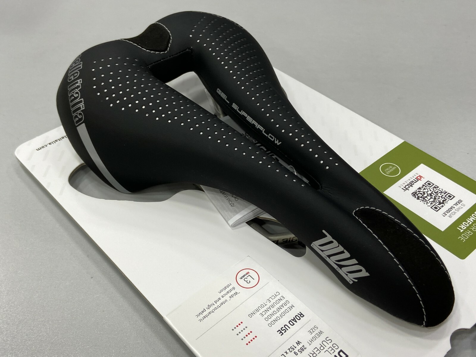 Selle Italia Diva Gel Superflow TI 316 Rail L3 152x270mm (Lady) Saddle (Black)