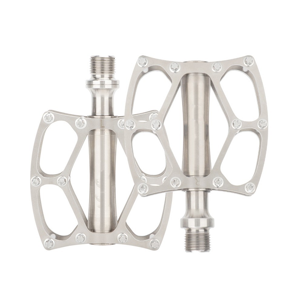 Quick Release Bicycle Pedal Alloy Construction 14mm Thread Silver Finish