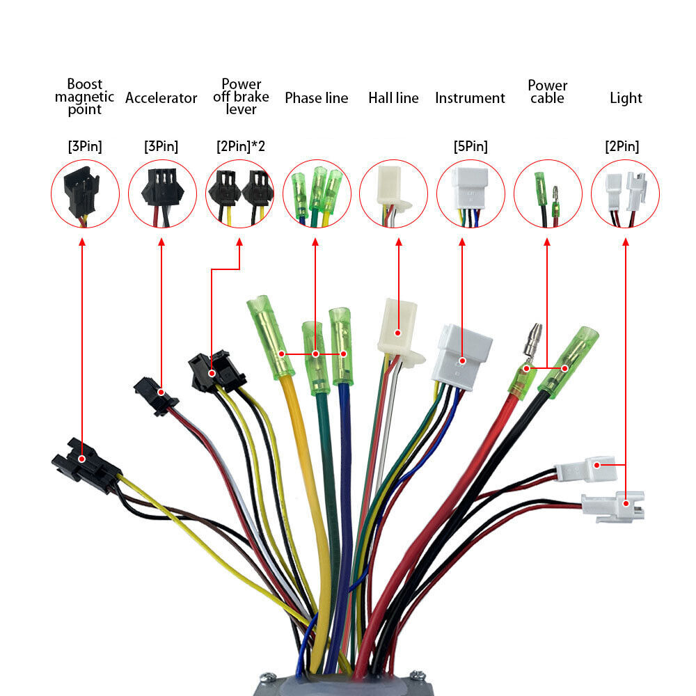 36-48V Brushless 15A Controller LCD-S866 Display Panel Kit for E-Bike Scooter