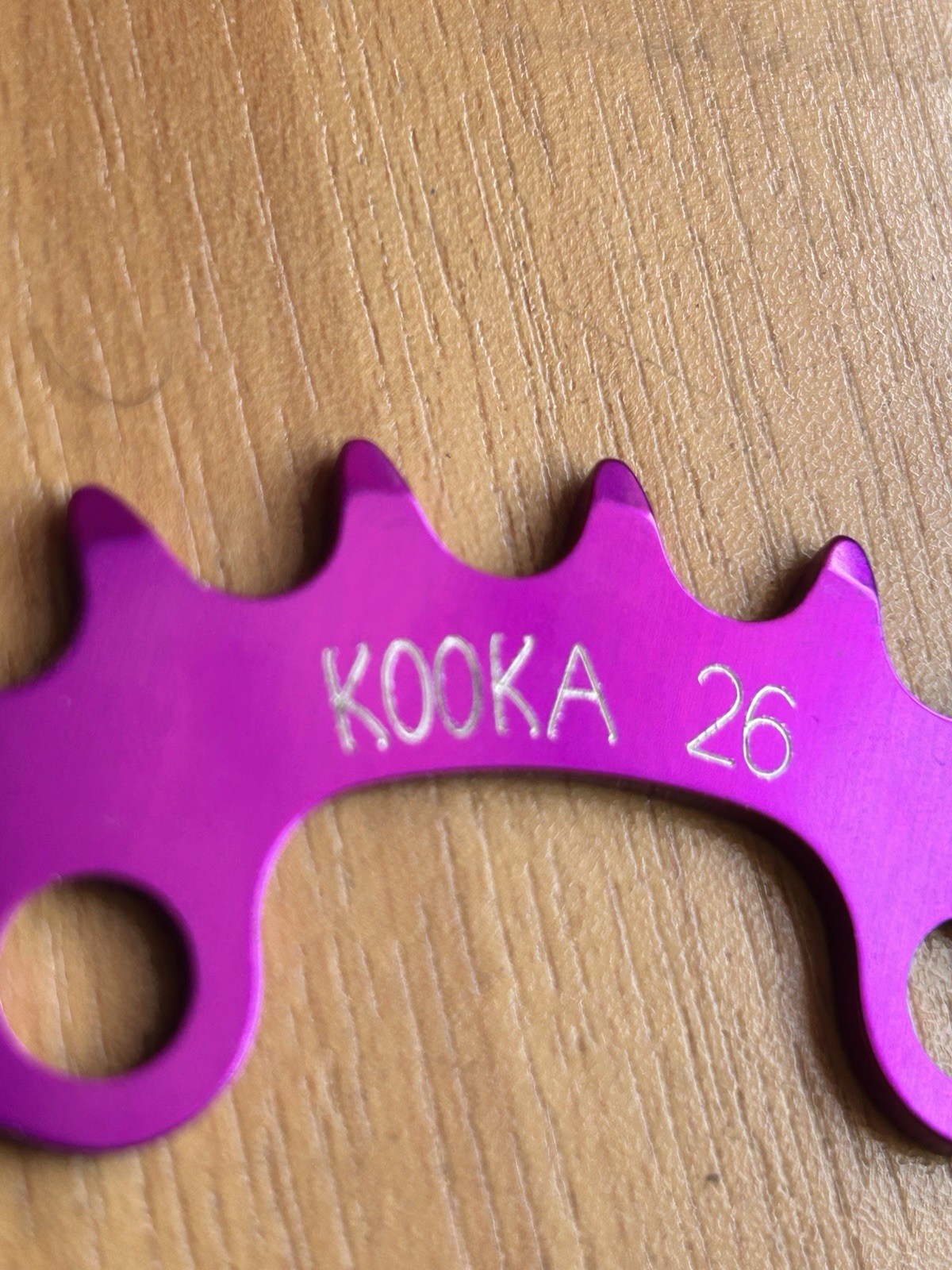 NOS Vintage Kooka 26T Chainring 74 BCD 3DV Purple 90s MTB CNC Grafton Cook Bros