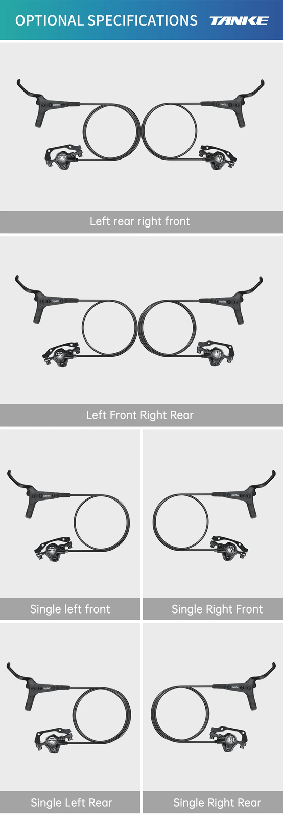MTB 2 Piston Hydraulic Disc Brake XC Trail Calipers Metal Pad Oil Pressure Brake