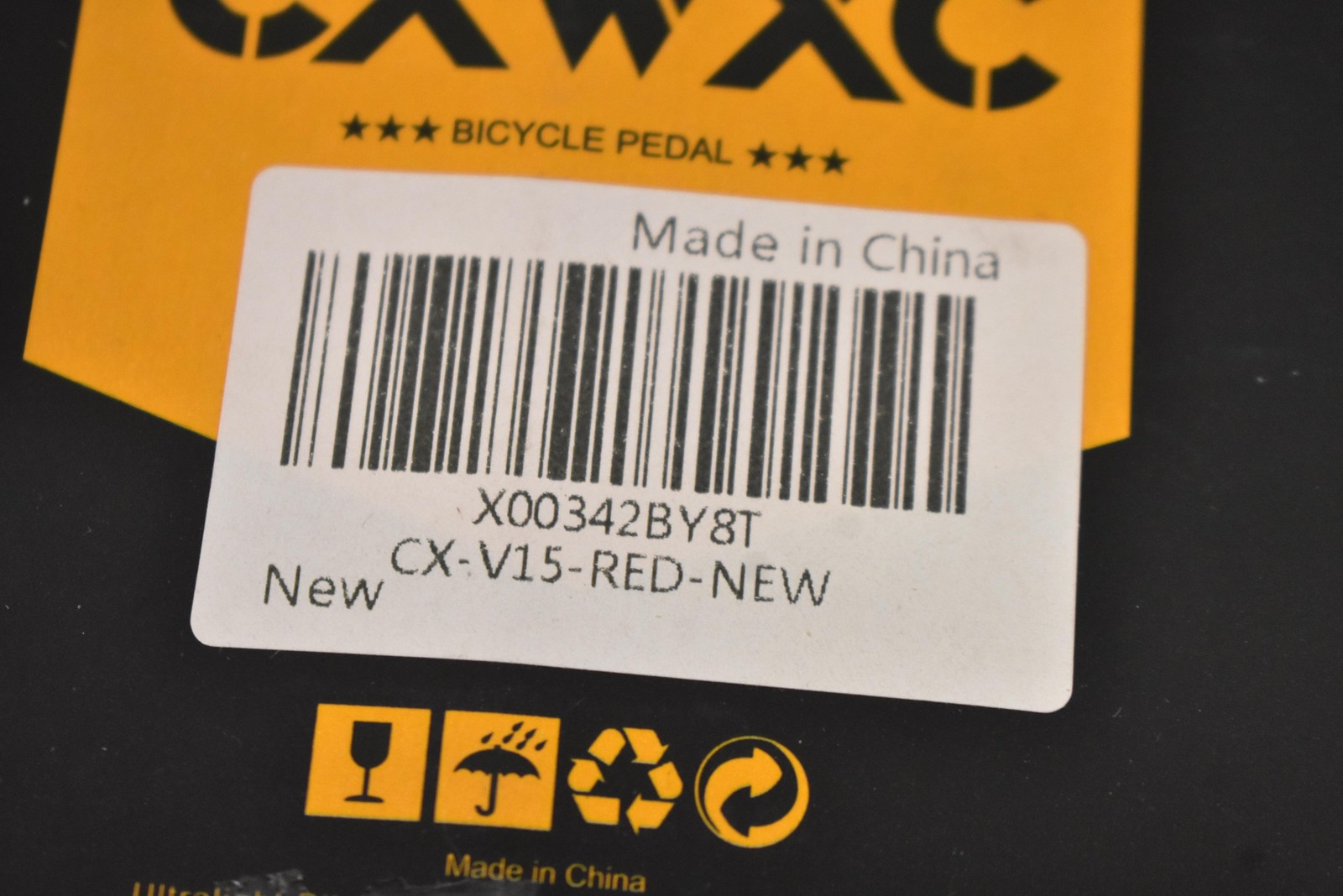 CXWXC CX-V15 Flat Platform Pedals 9/16 In 120mm Red Aluminum Sealed Bearings