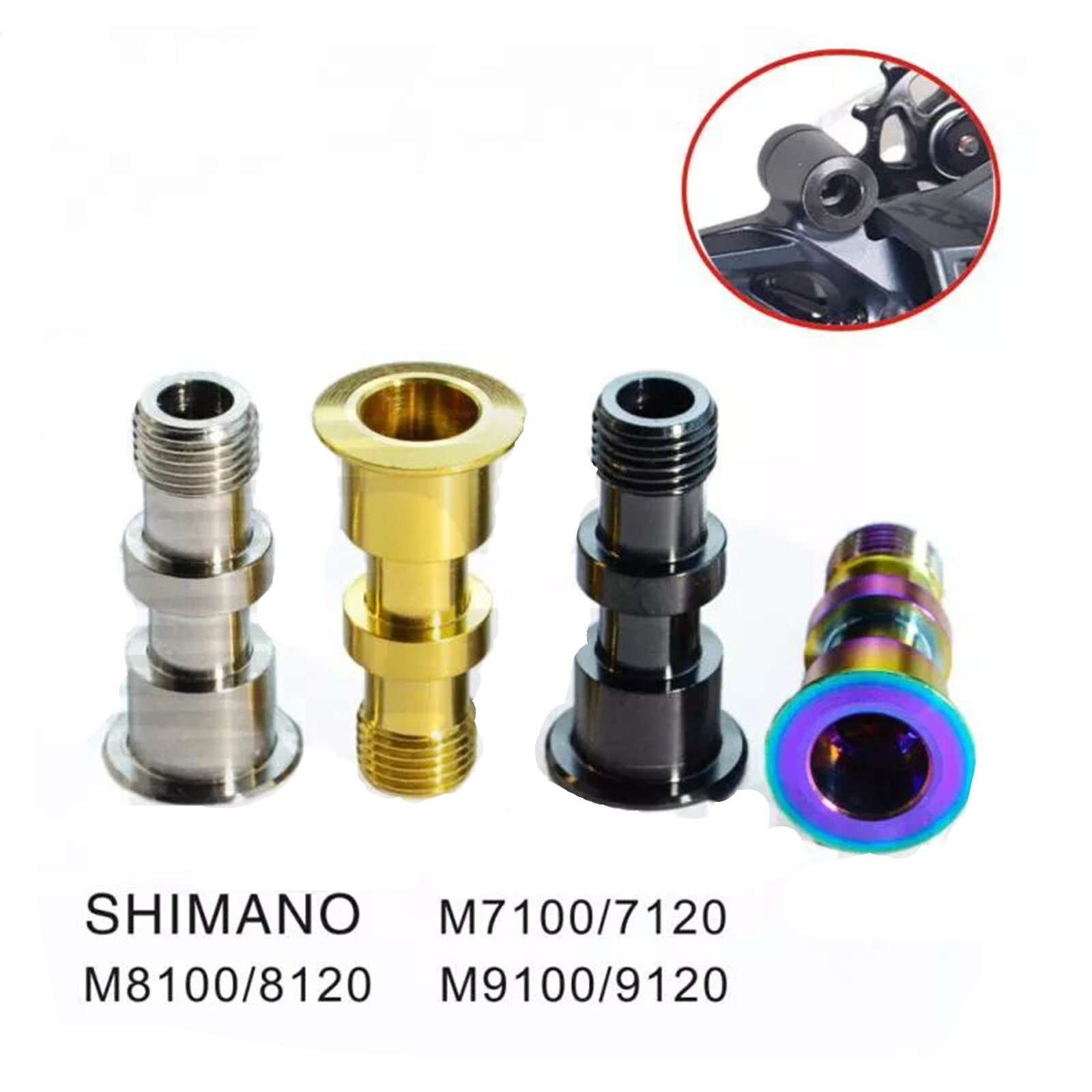 For 5800 6800 SLX XT XTR M8000 R8000 M7100 Titanium Rear Derailleur Bolt Shaft
