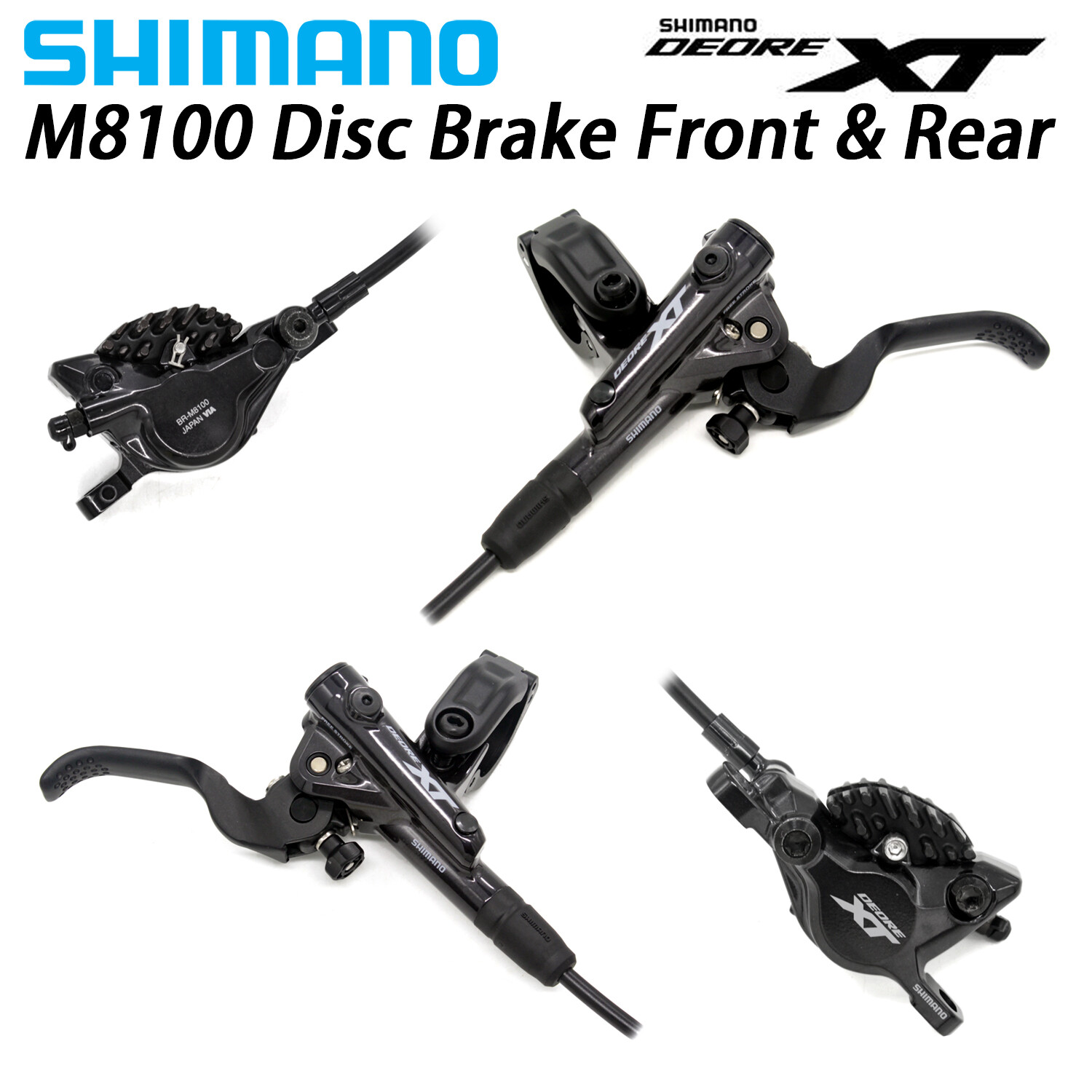 Shimano XT BR M8000/M8100 Hydraulic Disc Brake Set Front&Rear Ice-Tech RT81/RT86