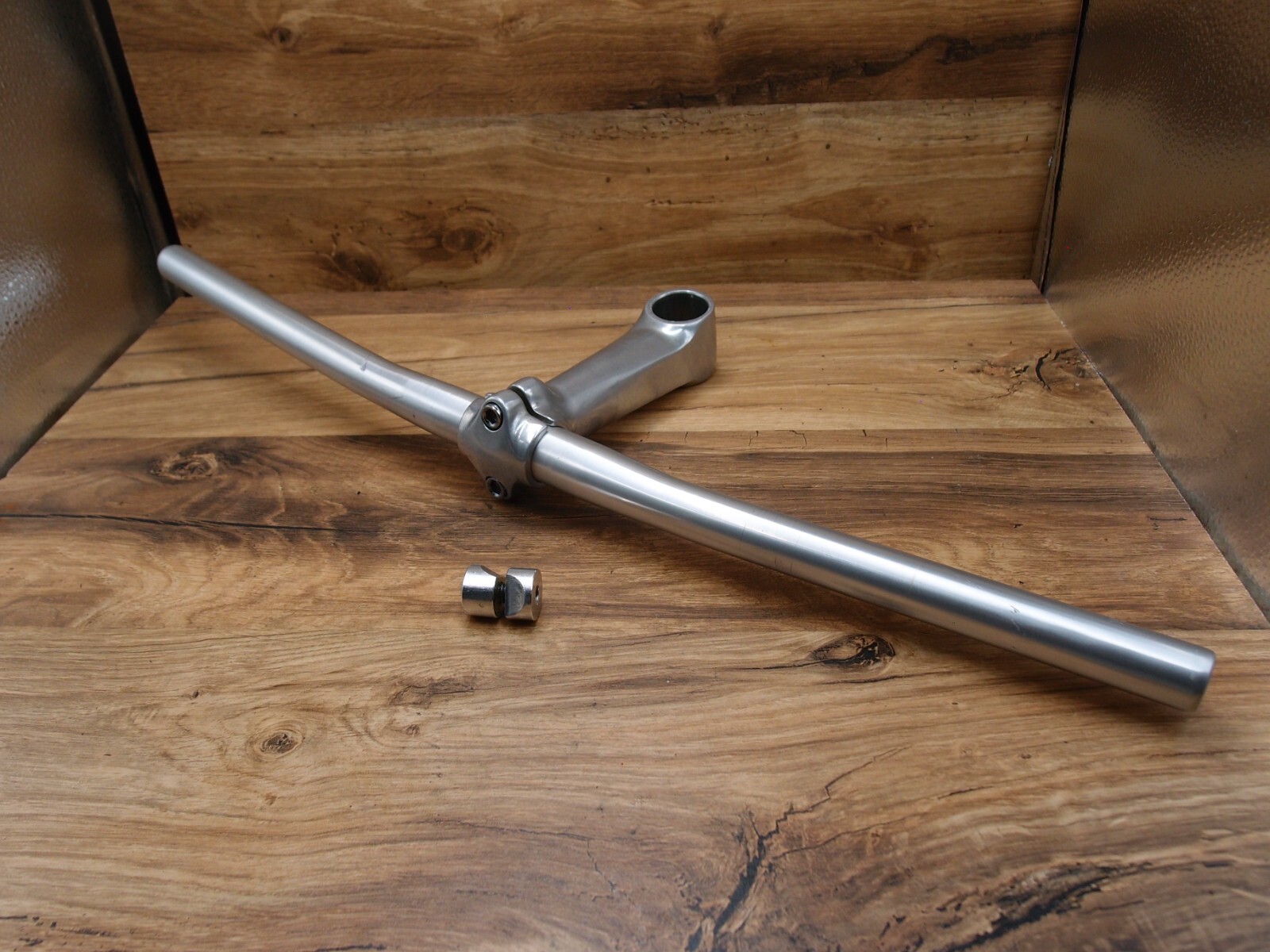 VGC 1995 MTB flat handlebar aluminium alloy + ahead 1 1/8 in stem