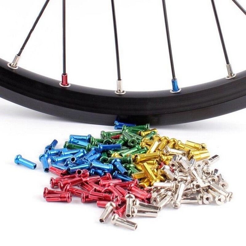 Anodized Wheel 72 Metal Spoke Nipples for BMX Cycling MTB Mountain Bike Bicycles