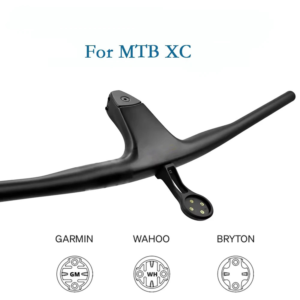 Carbon XC MTB Integrated Handlebar -17 Degree Full Internal Cable 28.6mm Steerer