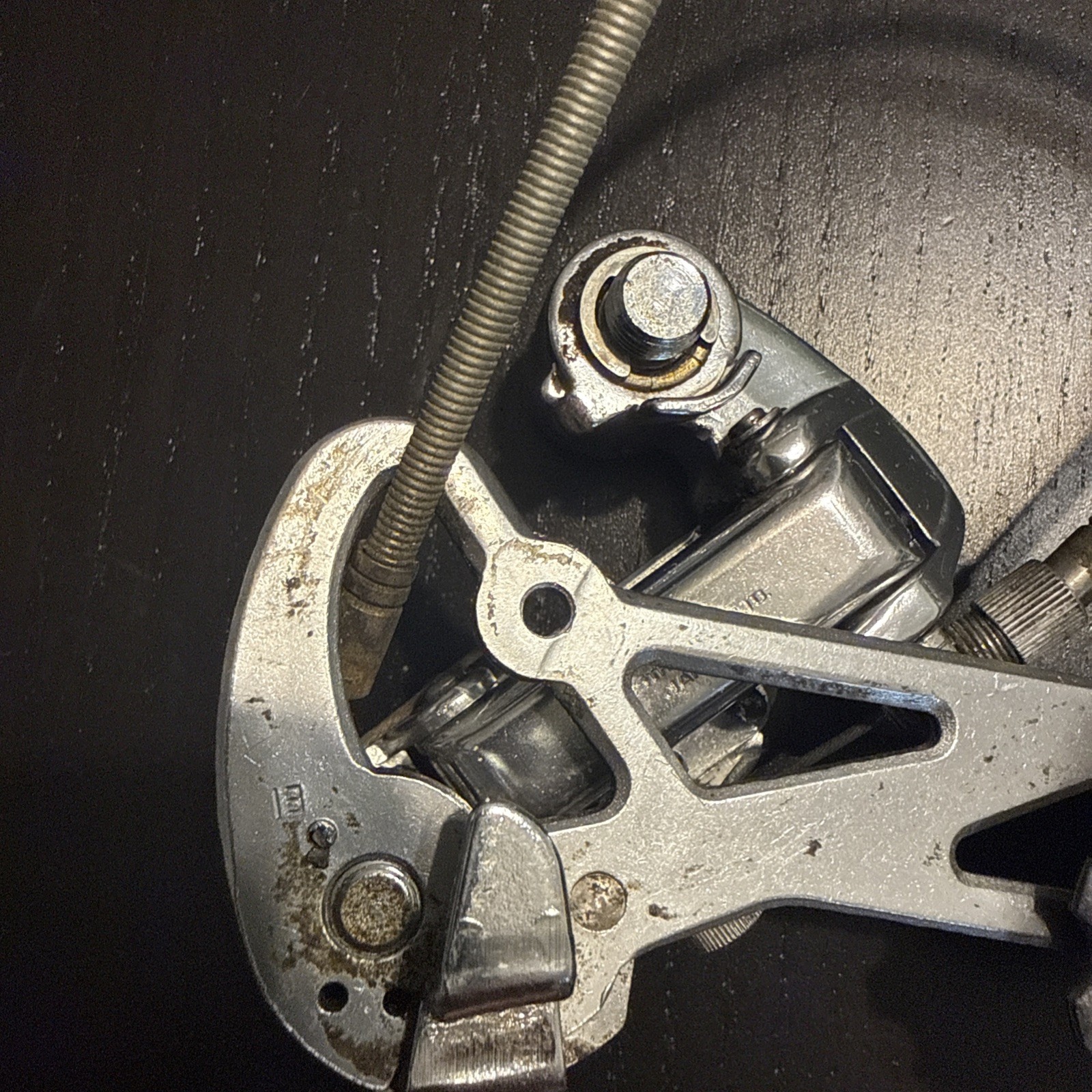 Vintage Shimano 600 Arabesque 6 Speed Derailleur Long Cage With Springy Housing