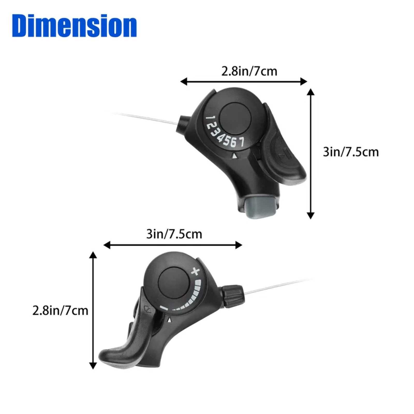 Optical Gear Display Shifters 21-Speed 3×7 for MTB Commuter Electric Bicycles