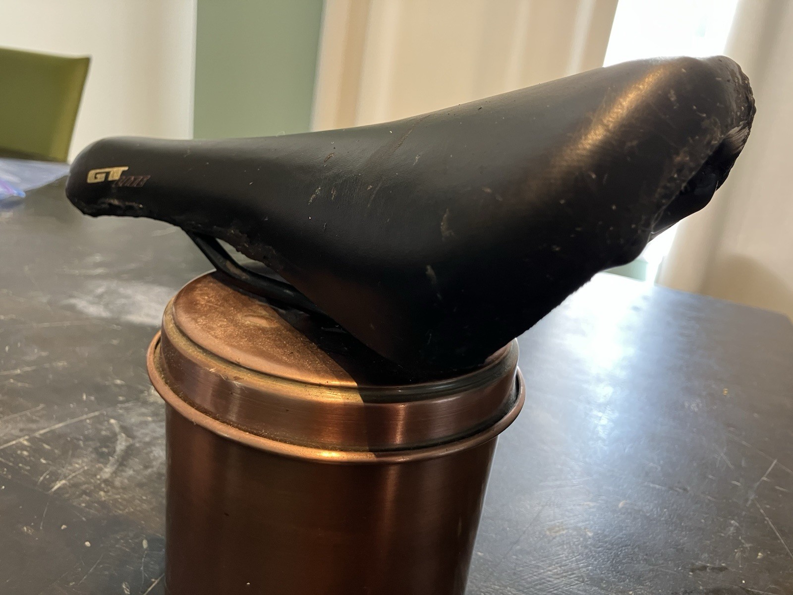 Gt Lite Flite Saddle Viscount Bike Seat 90sVintage Mtb used Repaired- Good Cond