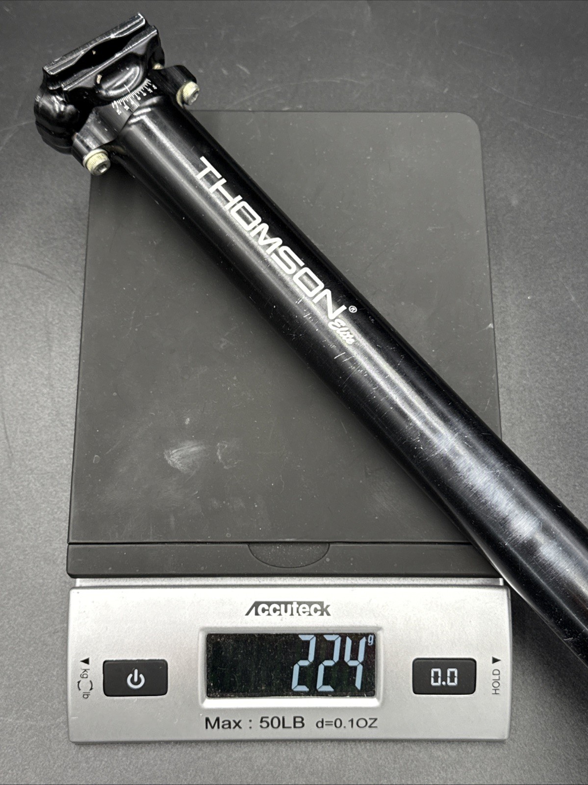 THOMSON Elite ZERO Setback 31.6mm x 367mm Black Seatpost VERY GOOD USED