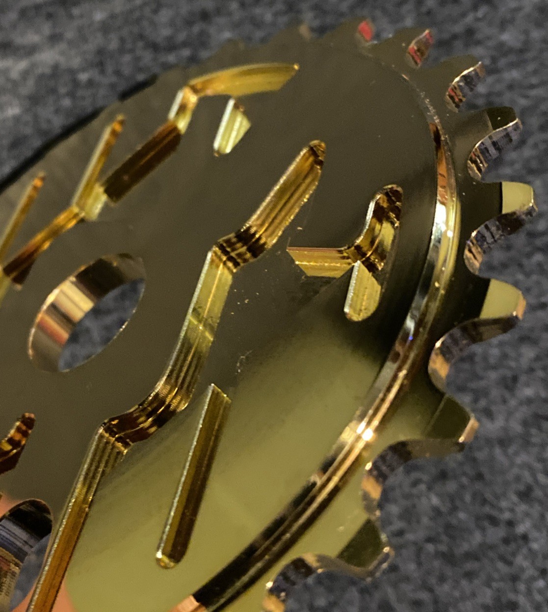 ROS 27T Sprocket BMX 24K Gold 19mm Bore Ride Out Supply