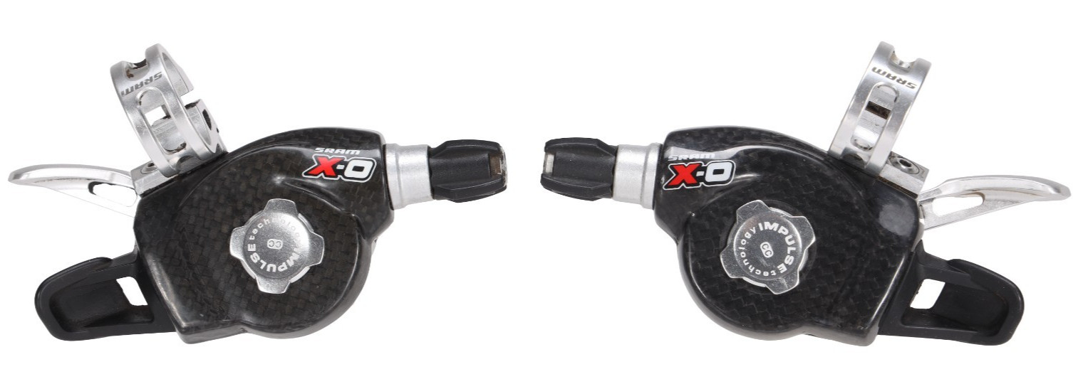SRAM X0 3 x 9 Speed Mountain Bike Trigger Shifter Set Vintage MTB Impulse