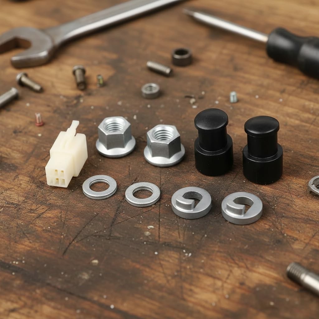 E-Bike Hub Motor Axle Nut Kit M12 Front Lock Nut Washer Cover Set (72