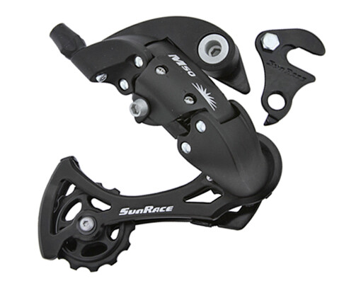 NEW! GENUINE SUNRACE REAR DERAILLEUR 8 SPEED RDM57-LD DIRECT IN BLACK.