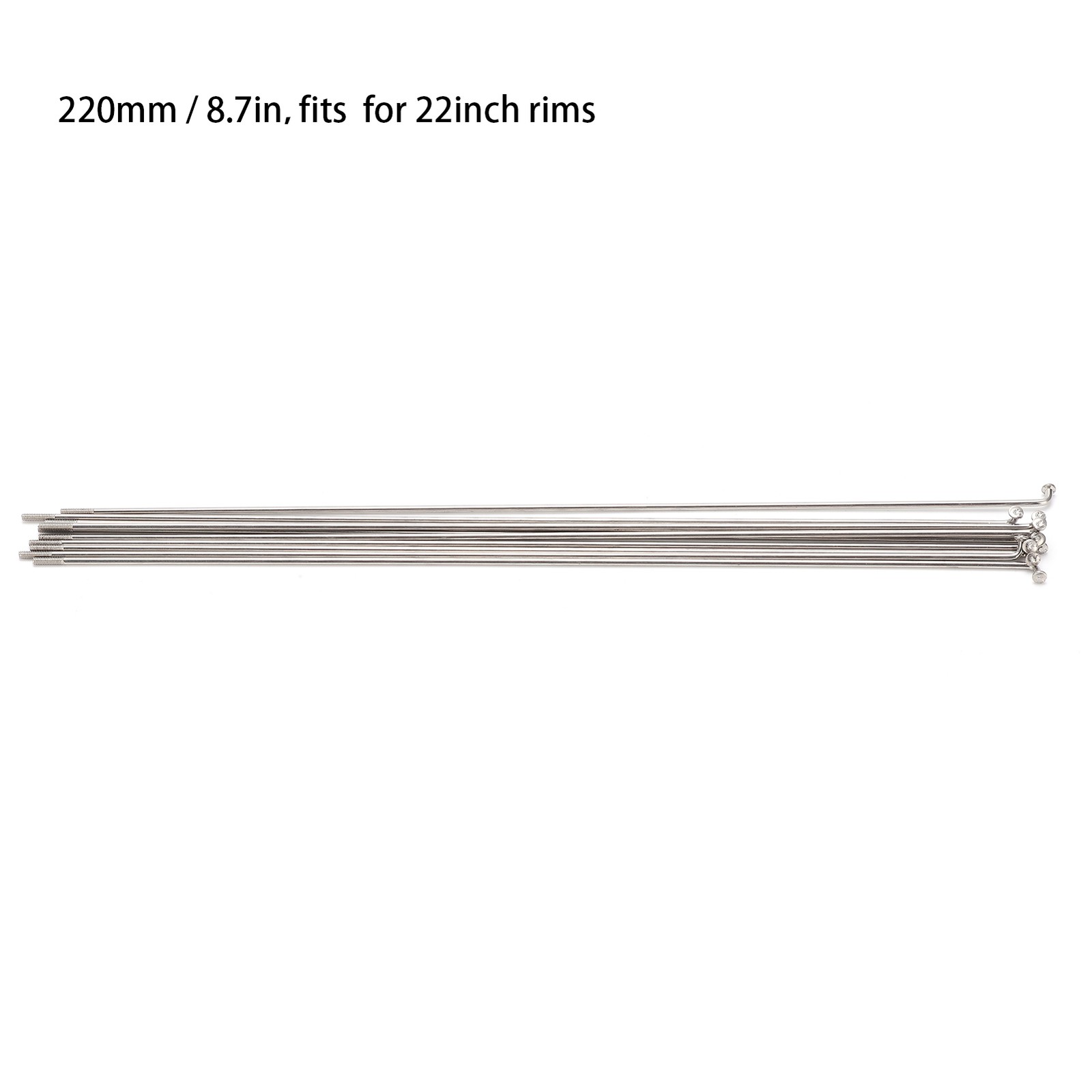 220mm 10 Sets 14G Bicycle Stainless Steel Spokes With Cap For Road Mountain W