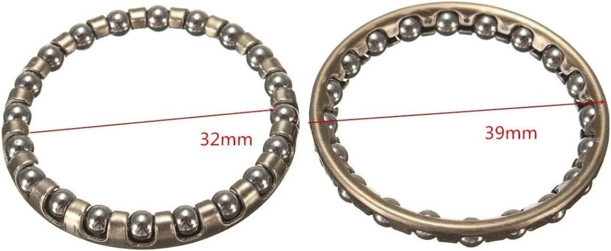 Precision 1 1/8″ Caged Ball Bearings – 2 Pieces for Ultimate Bike Performance