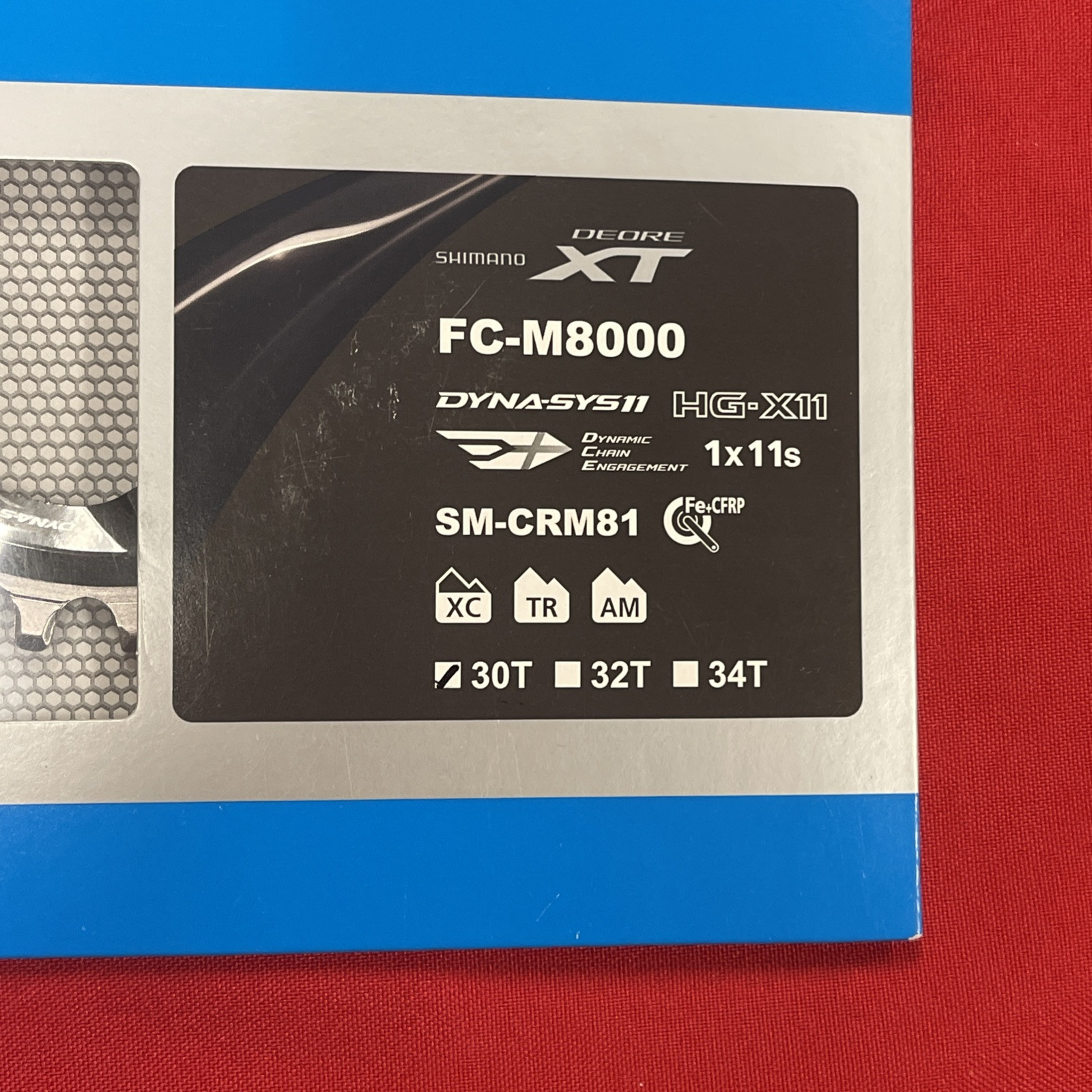 Shimano XT FC-M8000 30t, 96mm, 1×11 Chainring NEW