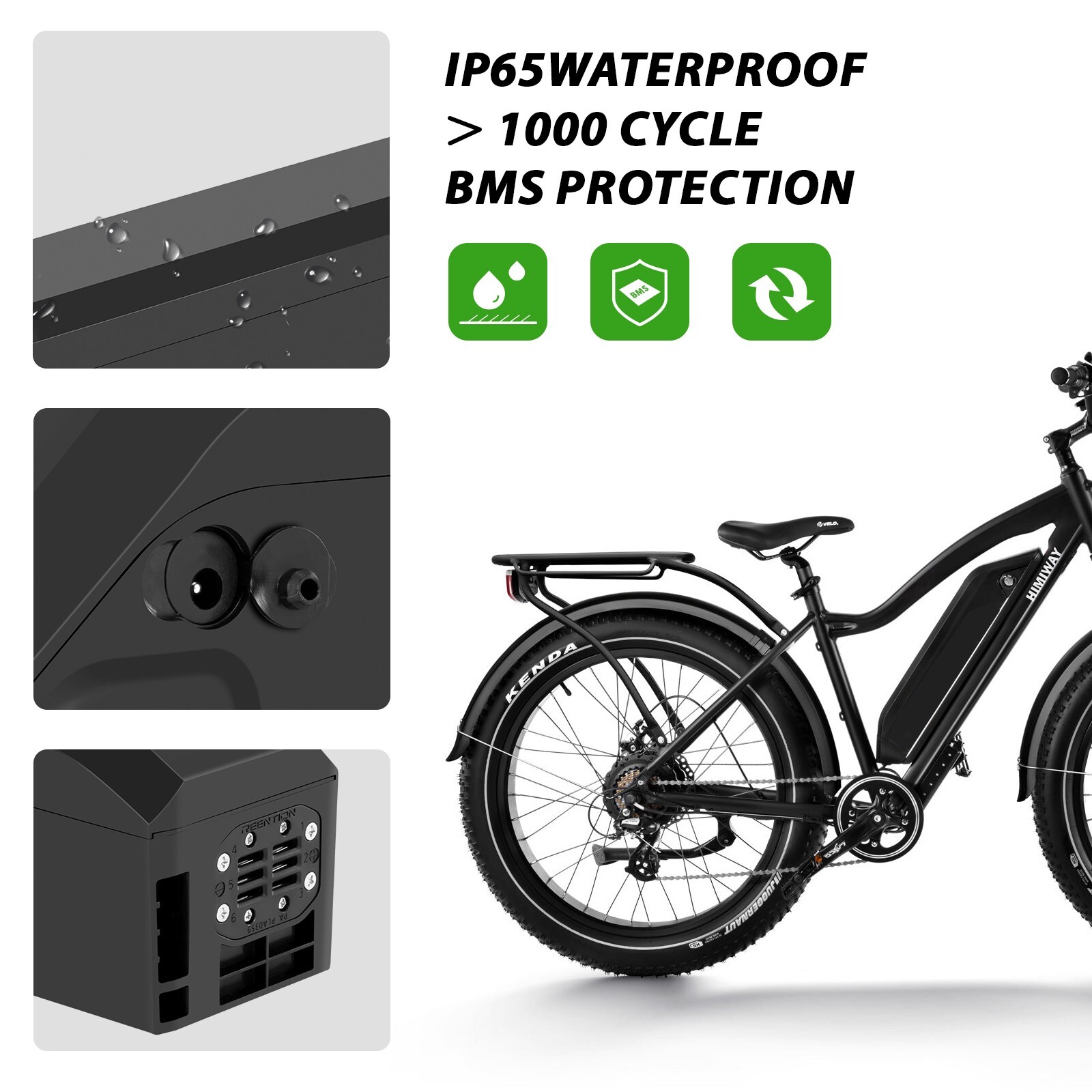 Electric Bike Battery 48V 17.5Ah for Himiway Cruiser Battery Replacement
