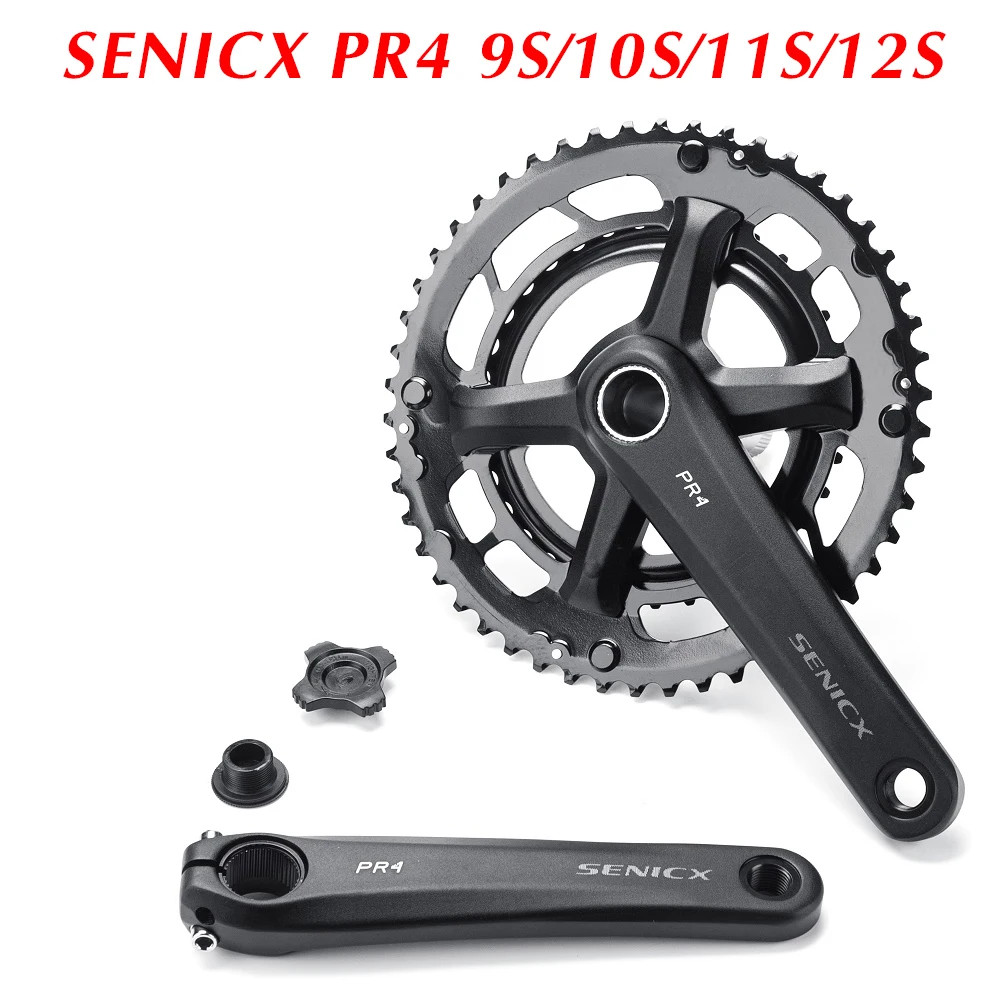 Road Bicycle Crank Set 165mm/170mm/175mm Double Disc 50-34T Bike Chainring