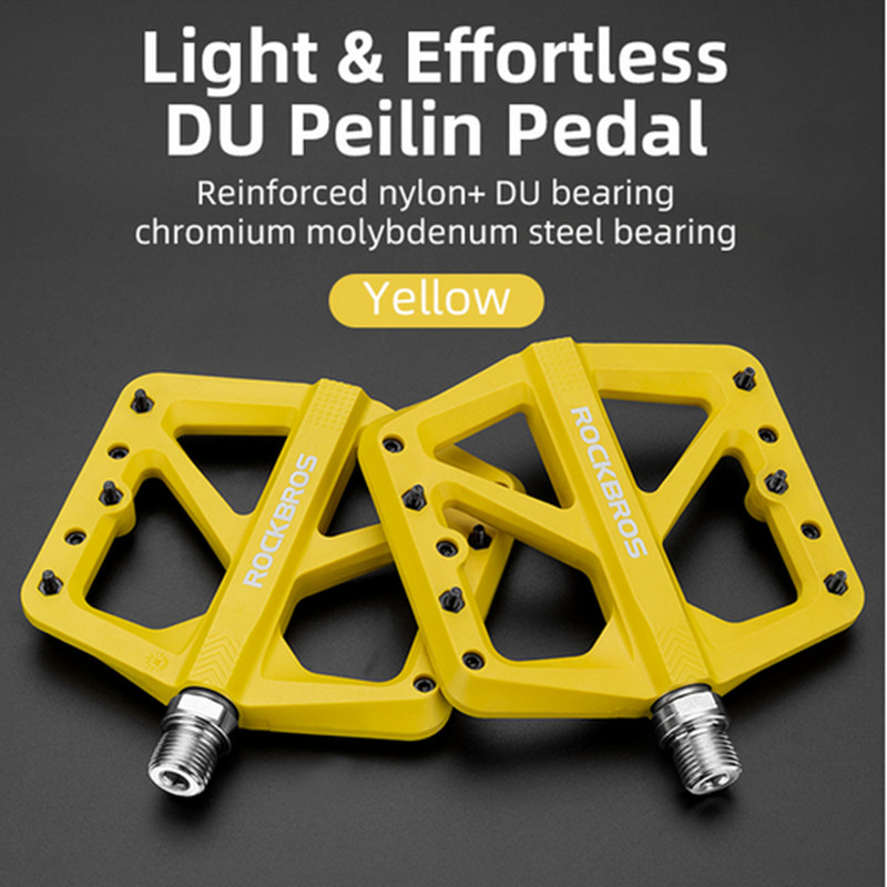 MTB BMX Bike Pedals DU Sealed Bearing Lock Widen Nylon Bicycle Pedals Cycling