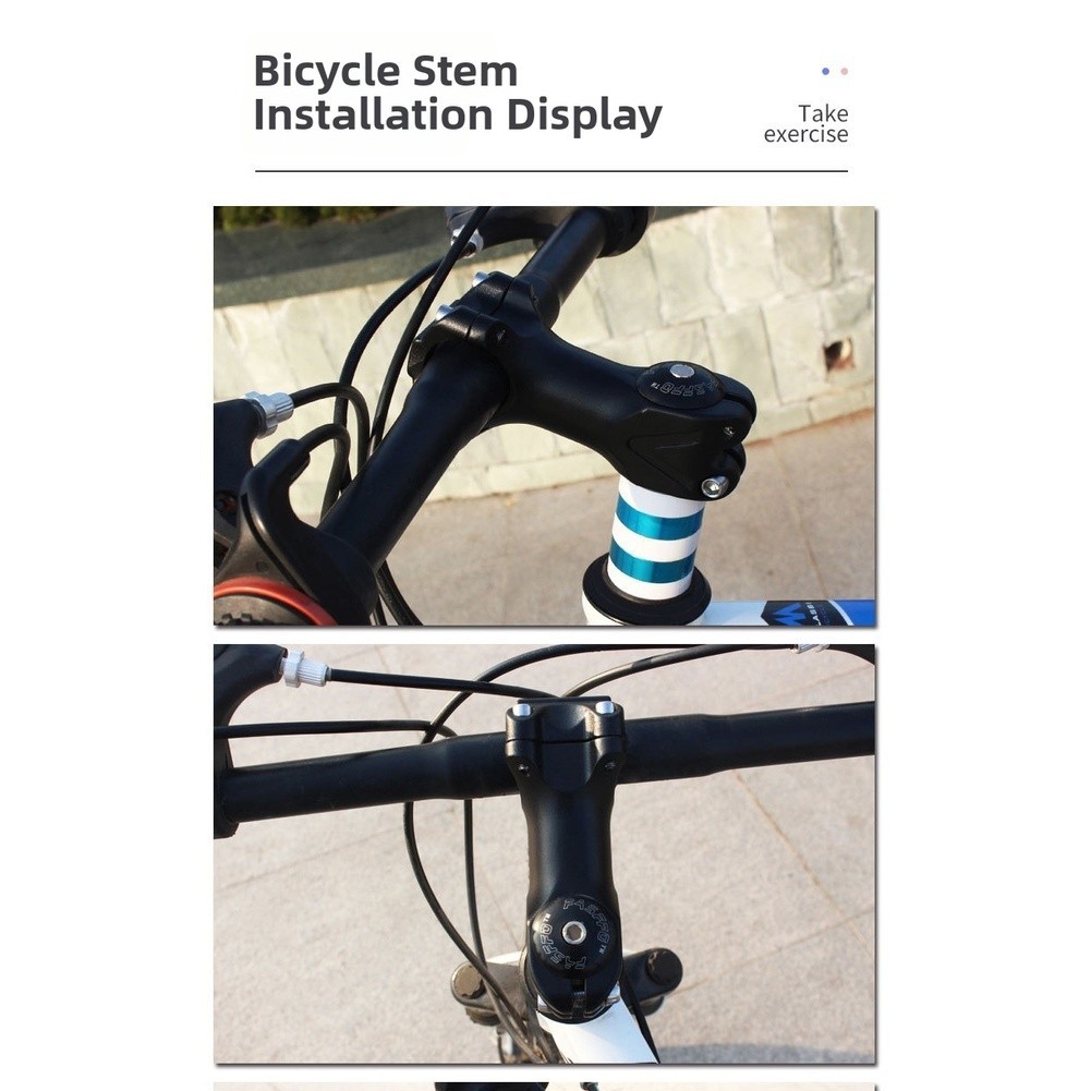 Aluminum Alloy Handlebar Riser Black 12.5×4.8cm for Mountain Road Bicycle Stem