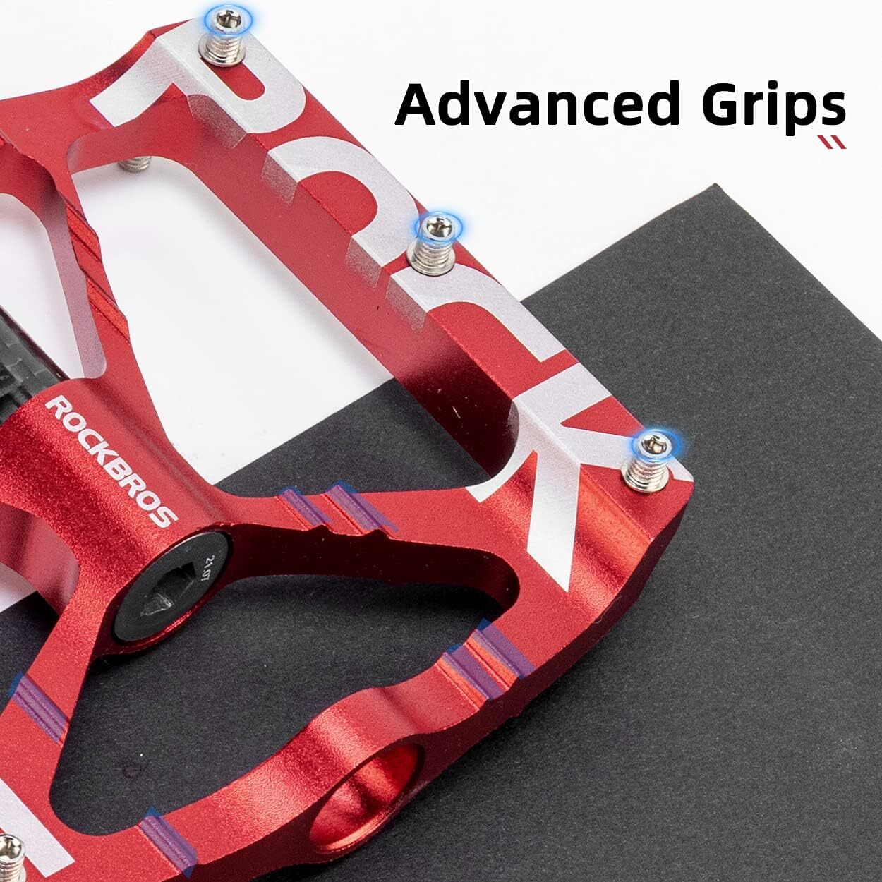 ROCKBROS Bike Pedals 9/16» Anti-Slip Aluminium Alloy Reflective Sealed Bearing